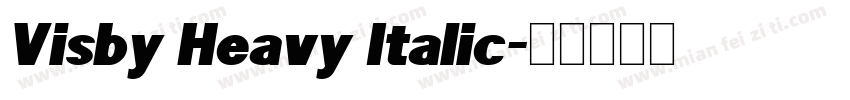 Visby Heavy Italic字体转换